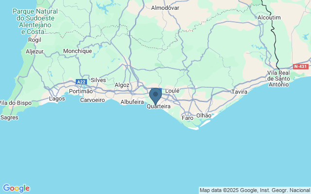 Kaart met locatie Golfen in Portugal